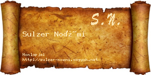 Sulzer Noémi névjegykártya